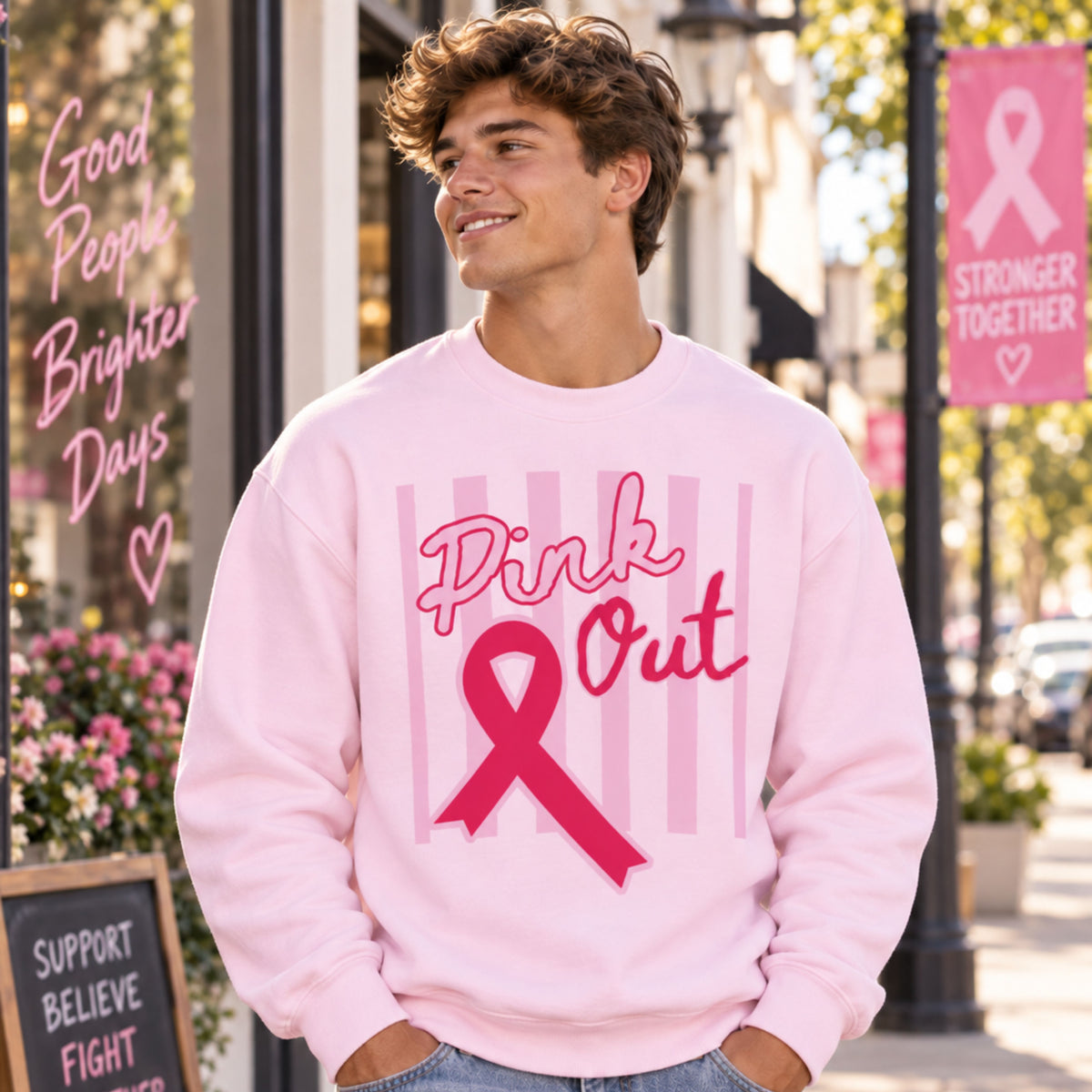 Pink Out Crewneck
