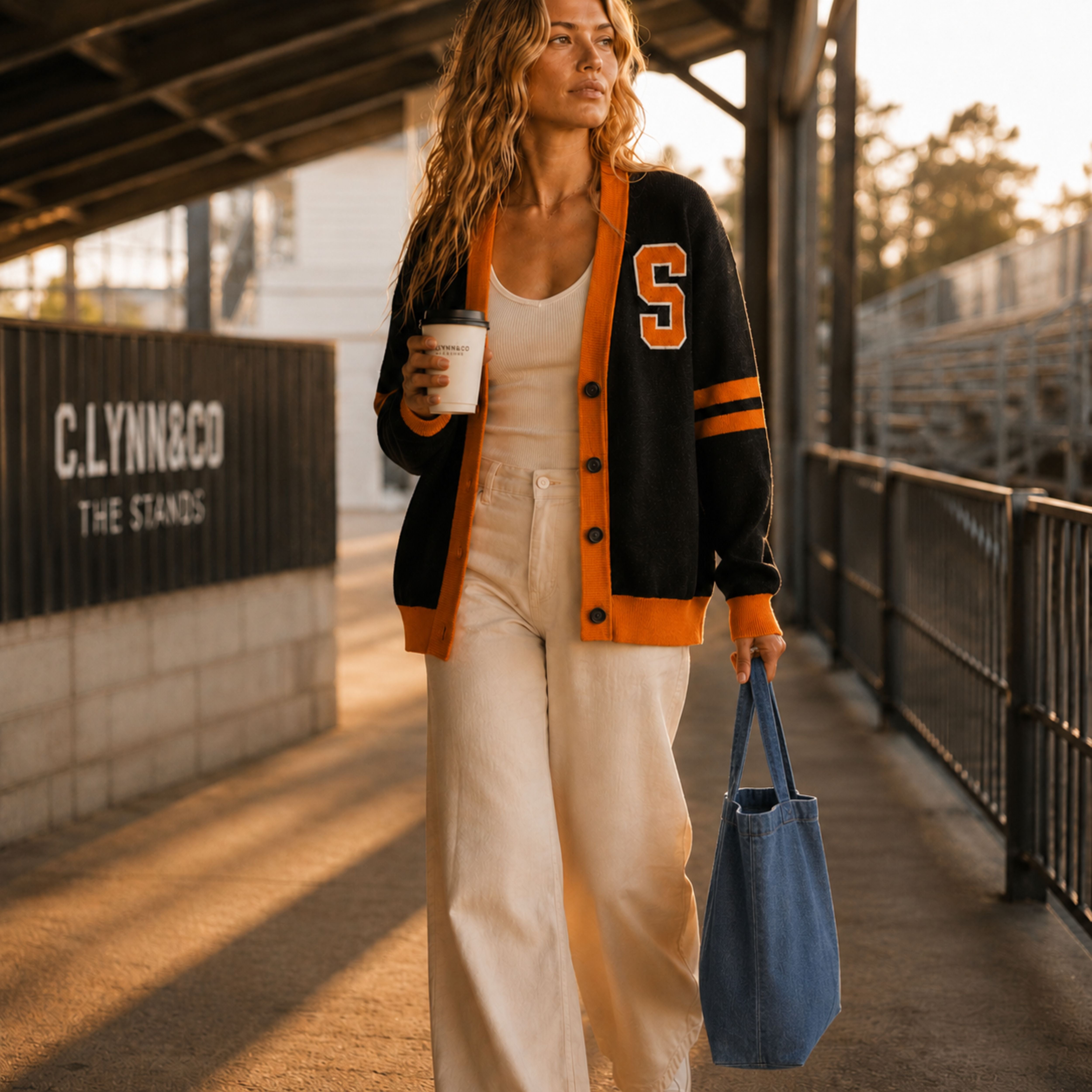 Custom Mascot Varsity Knit Cardigan