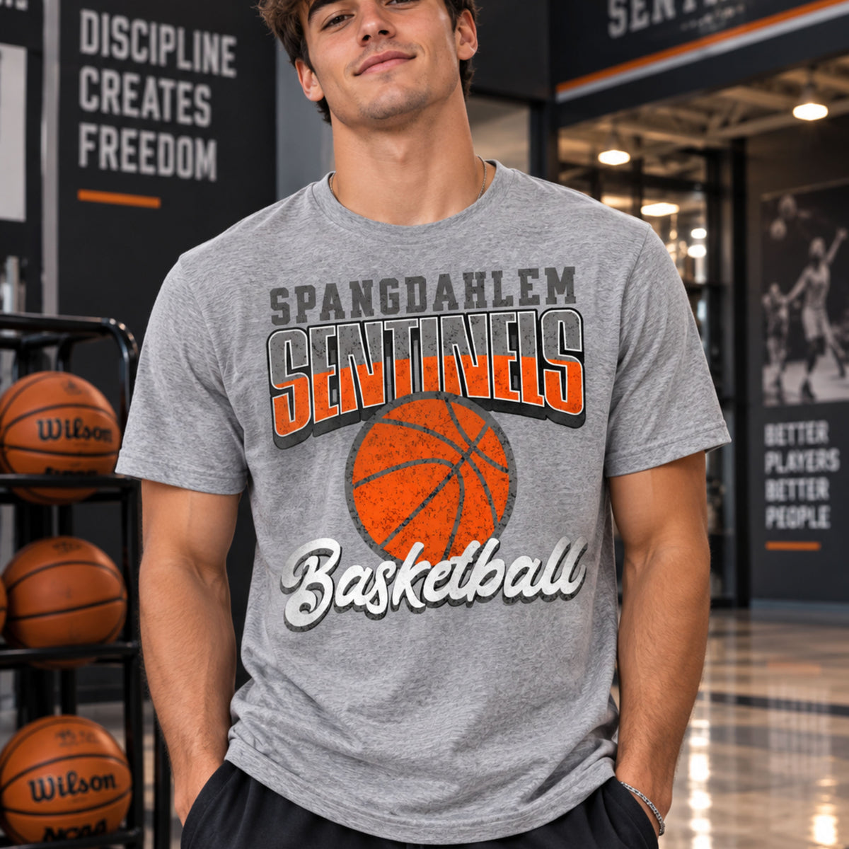 Spangdahlem Sentinels Basketball Tee