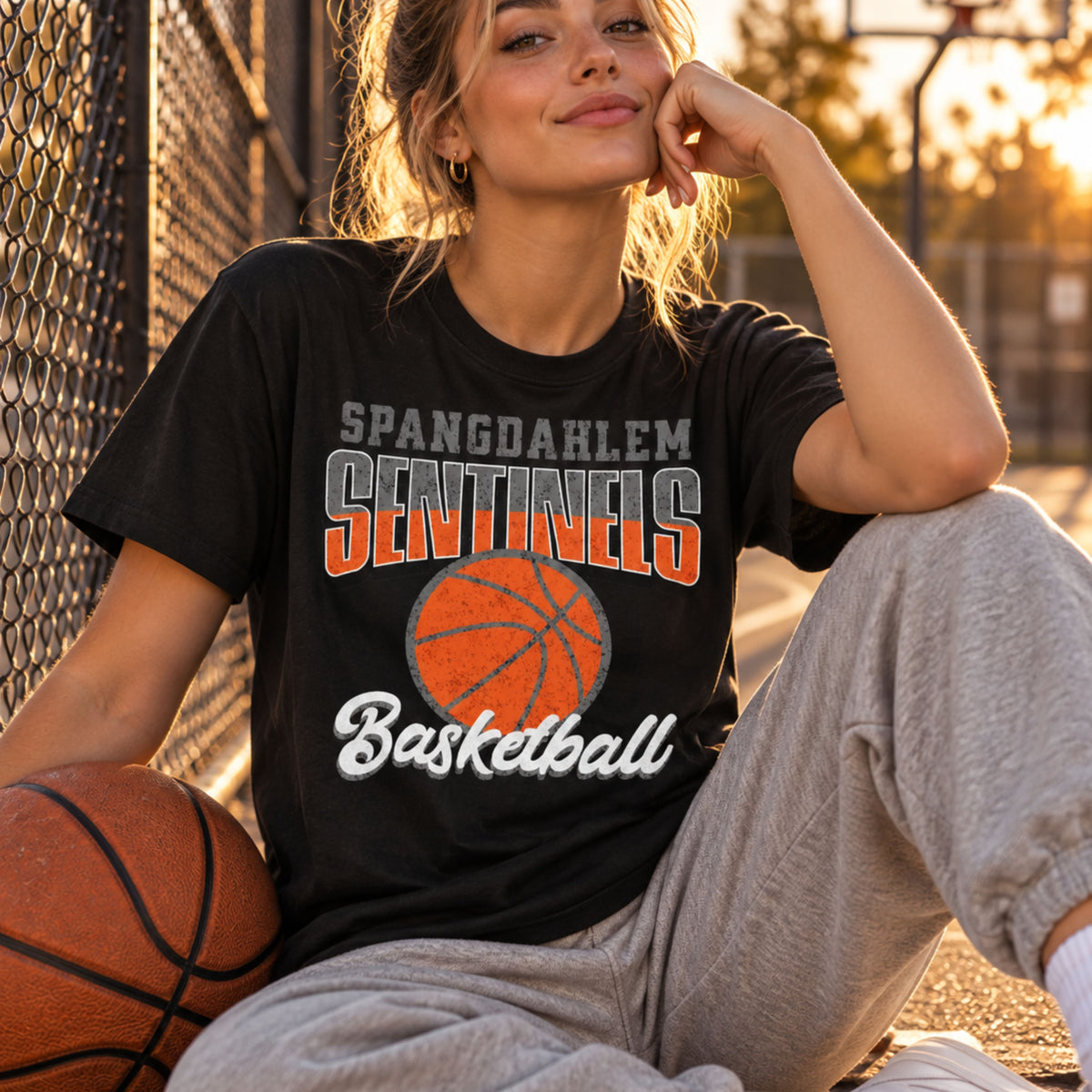 Spangdahlem Sentinels Basketball Tee