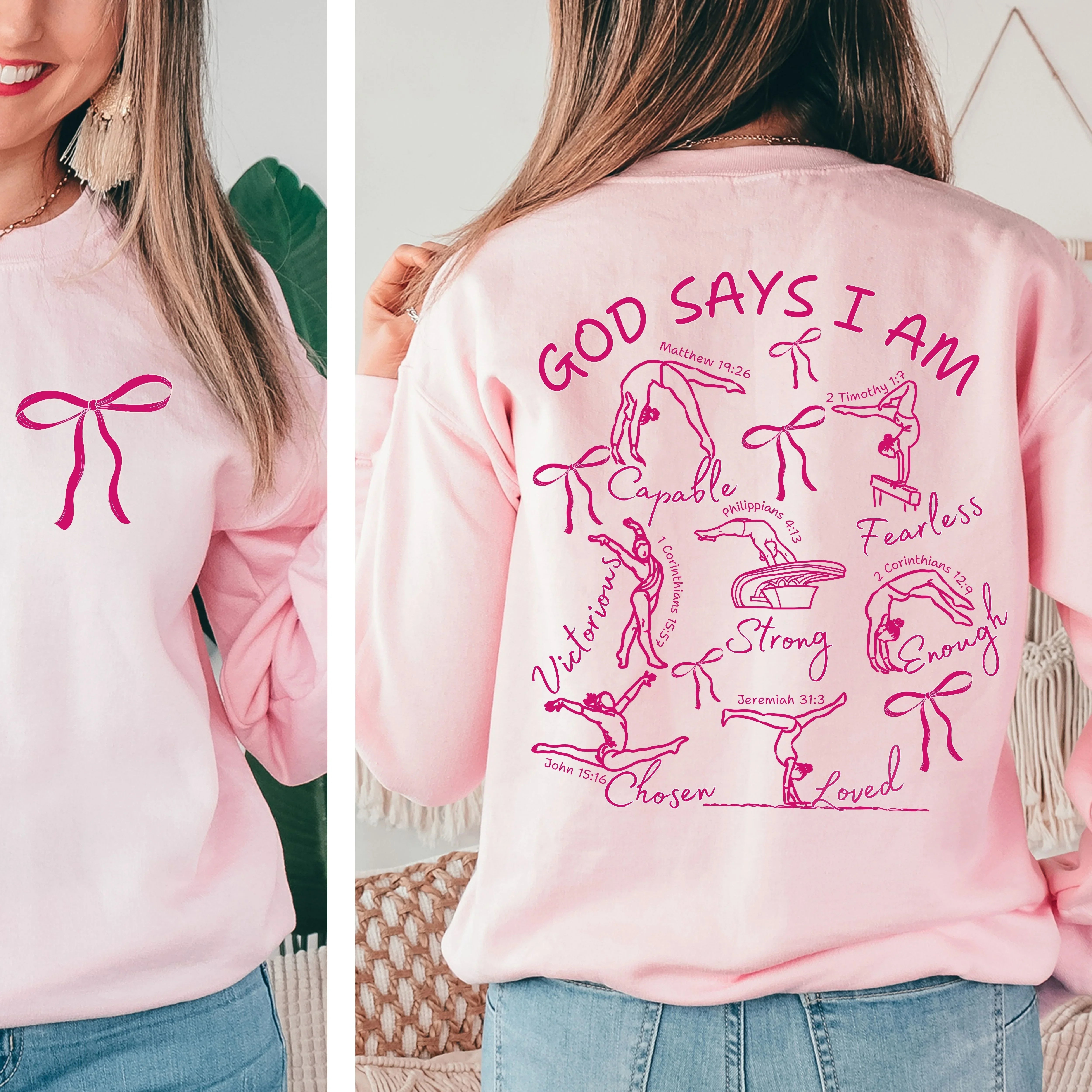 God Says I Am Gymnast Sweatshirt