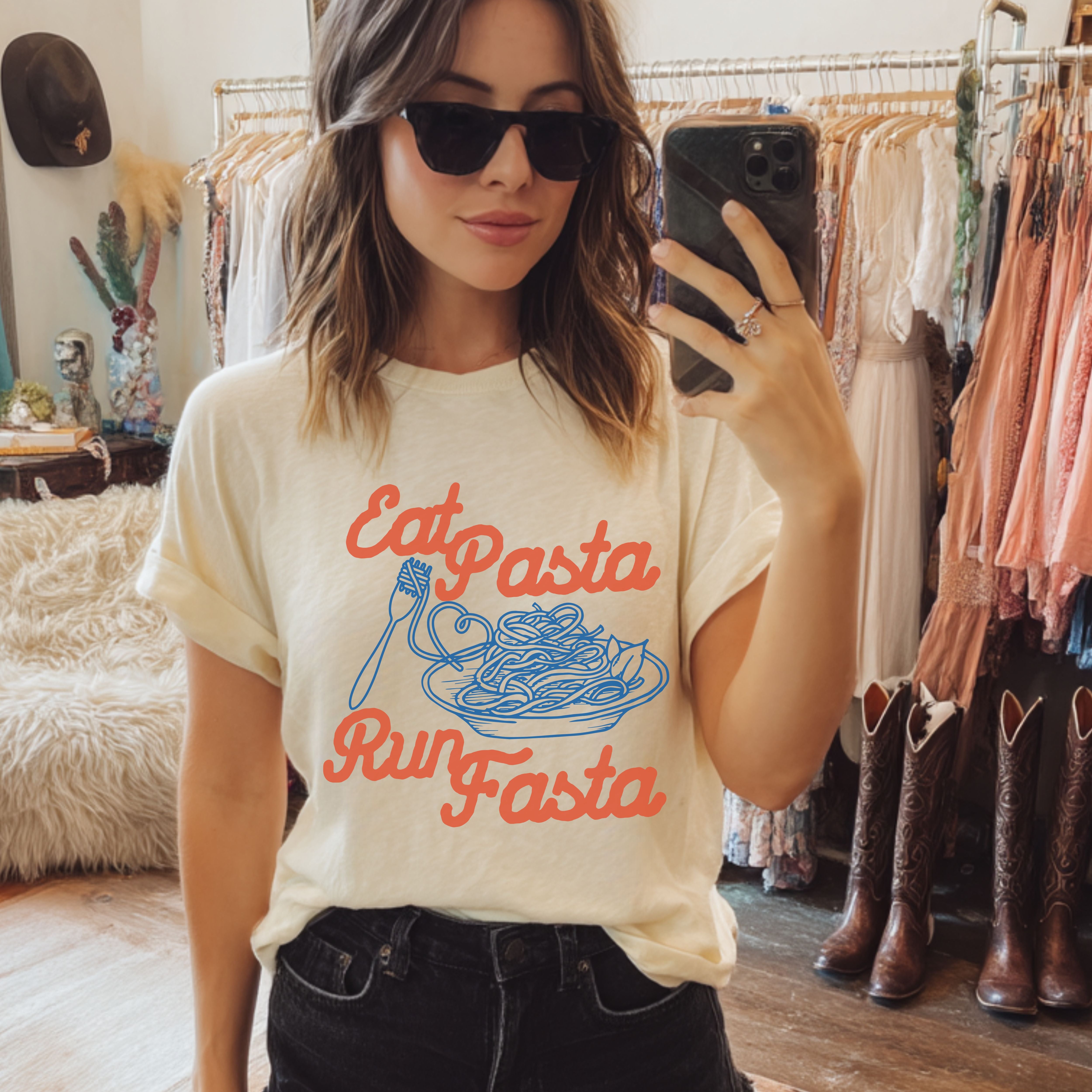 Eat Pasta Run Fasta Tee