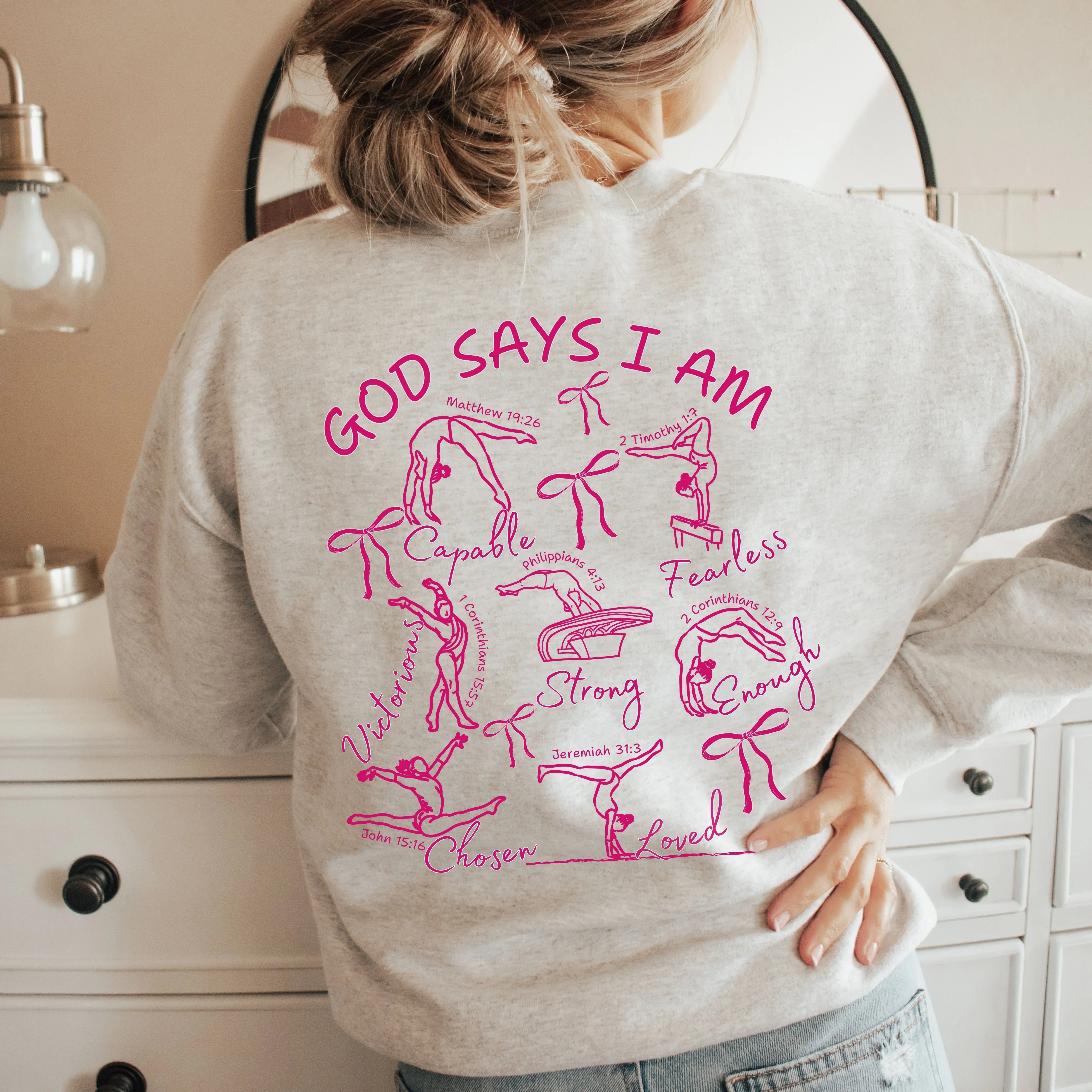 God Says I Am Gymnast Sweatshirt
