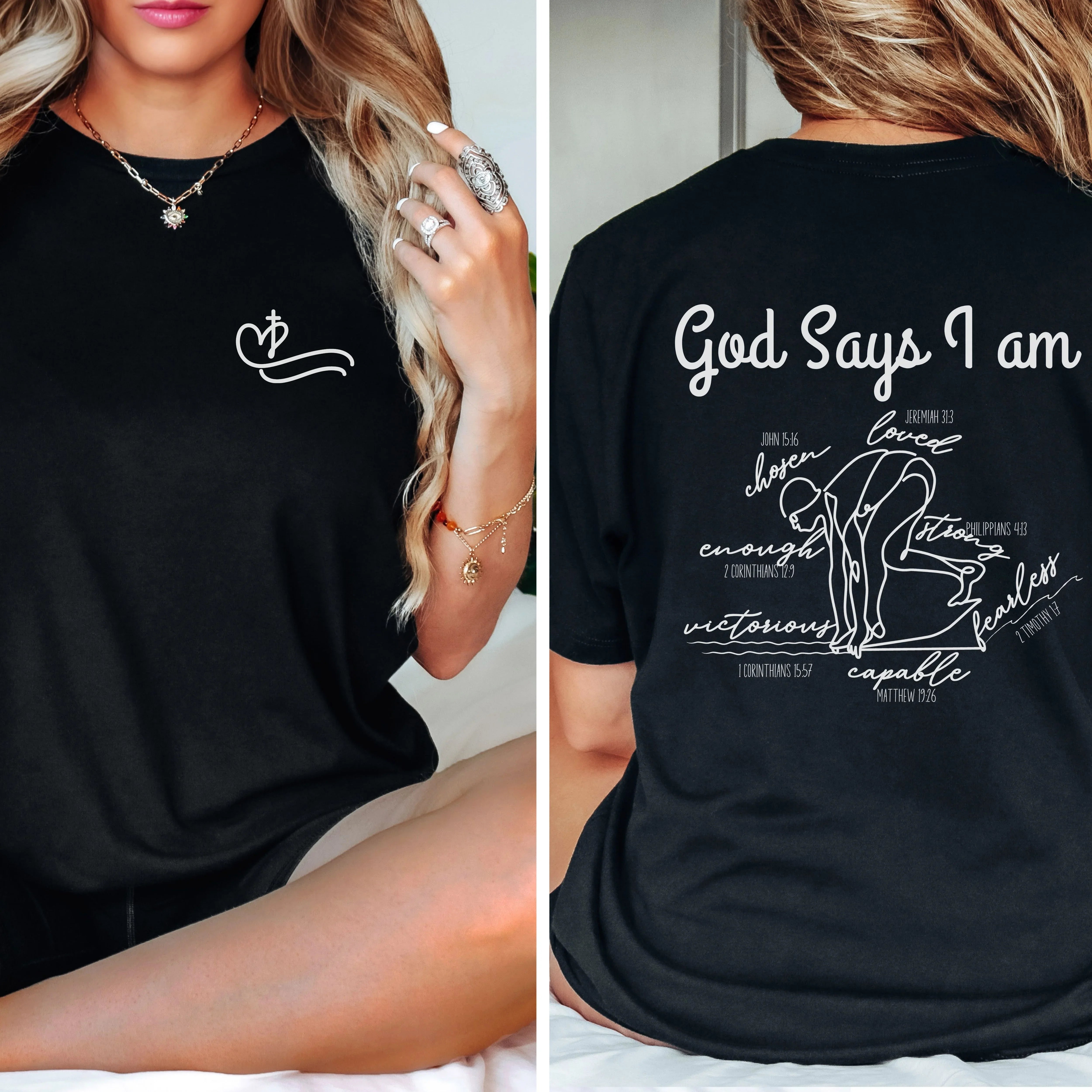 God Says I Am Swimmer Tee