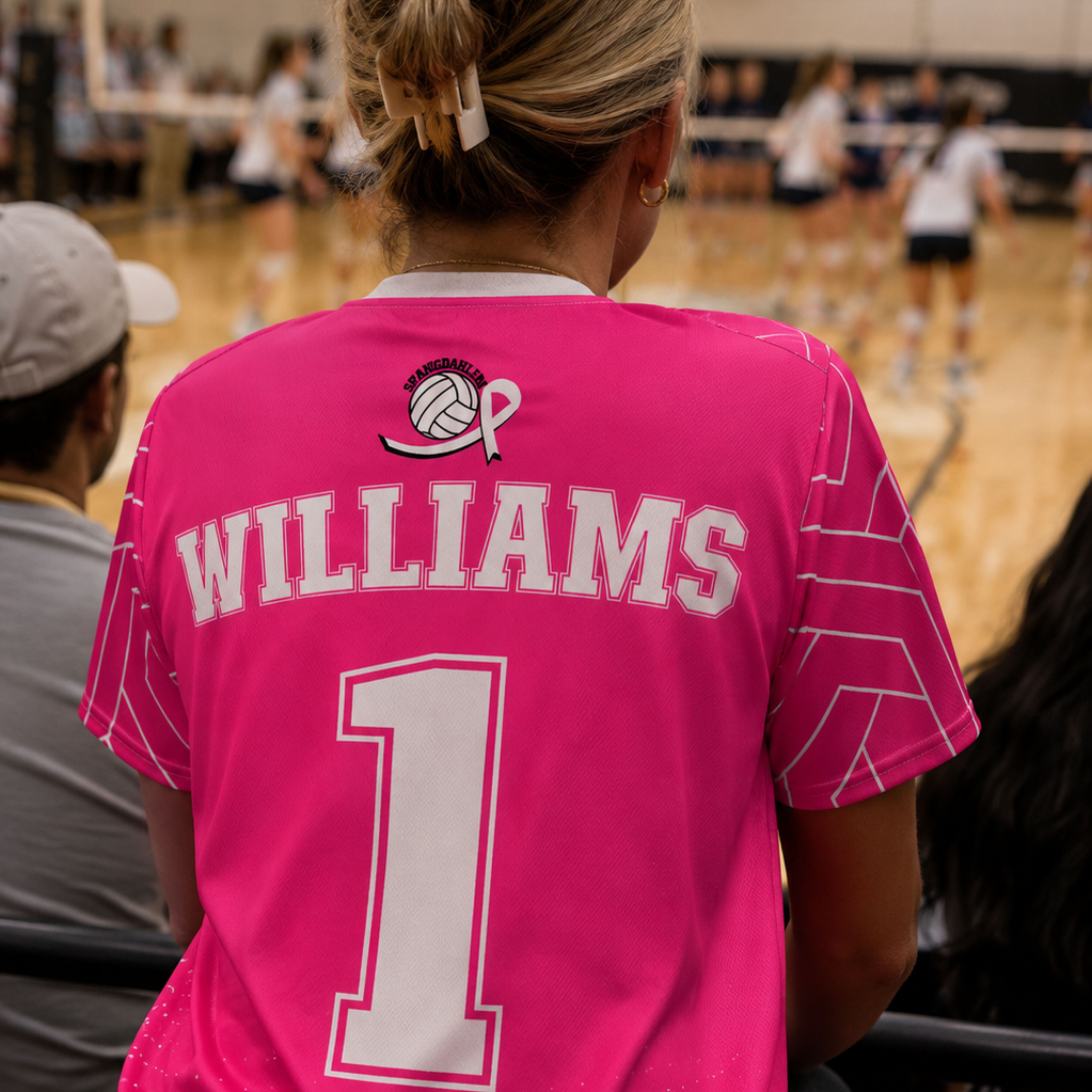 Custom Pink Out Volleyball Jersey