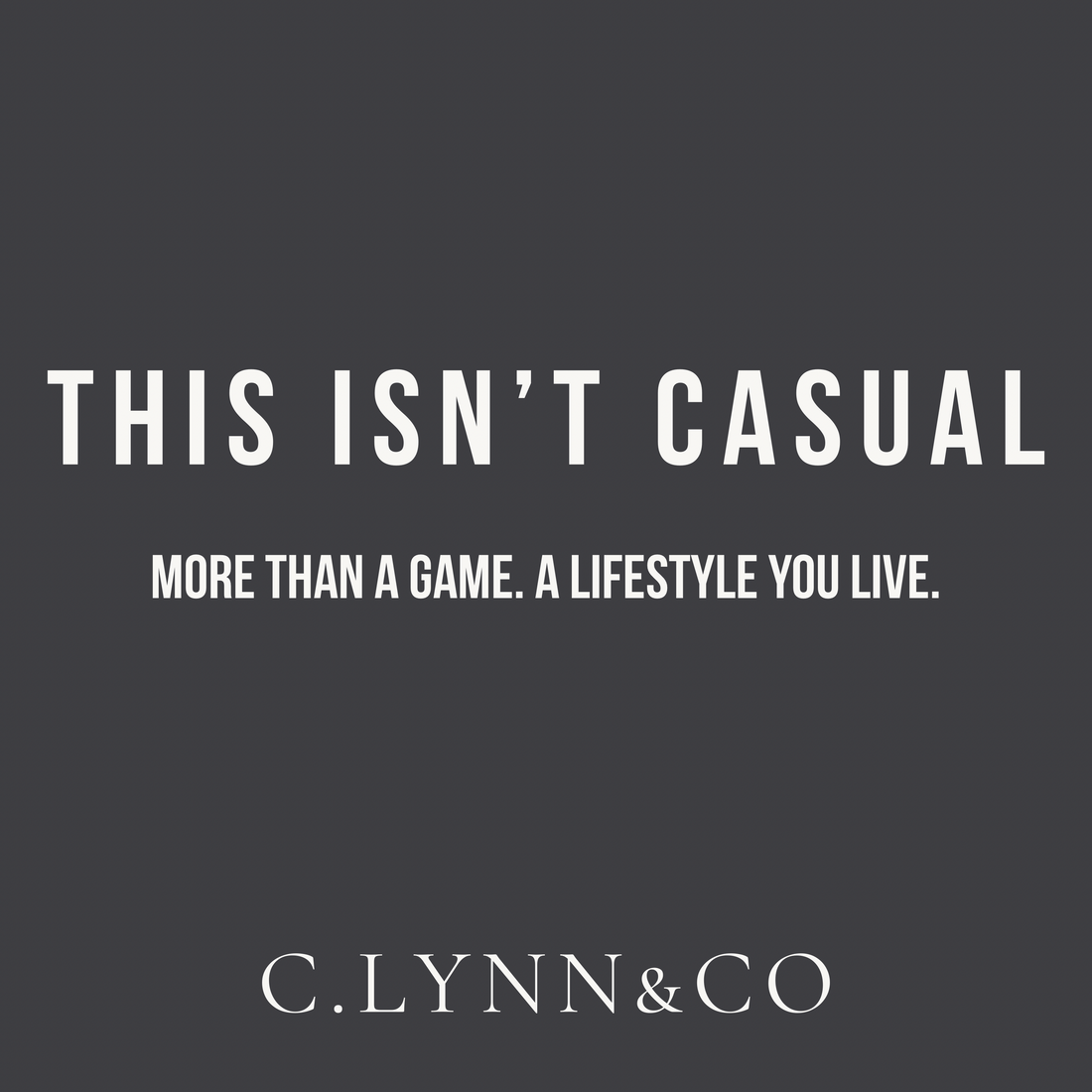 If you’re in this world, you already know—this isn’t casual.