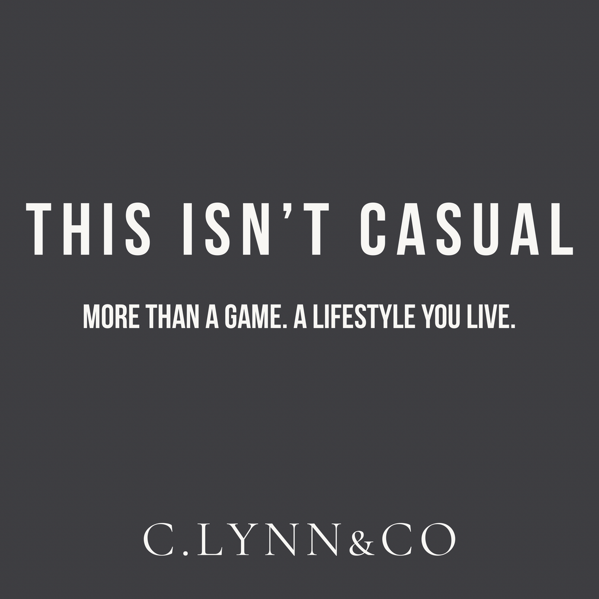 If you’re in this world, you already know—this isn’t casual.