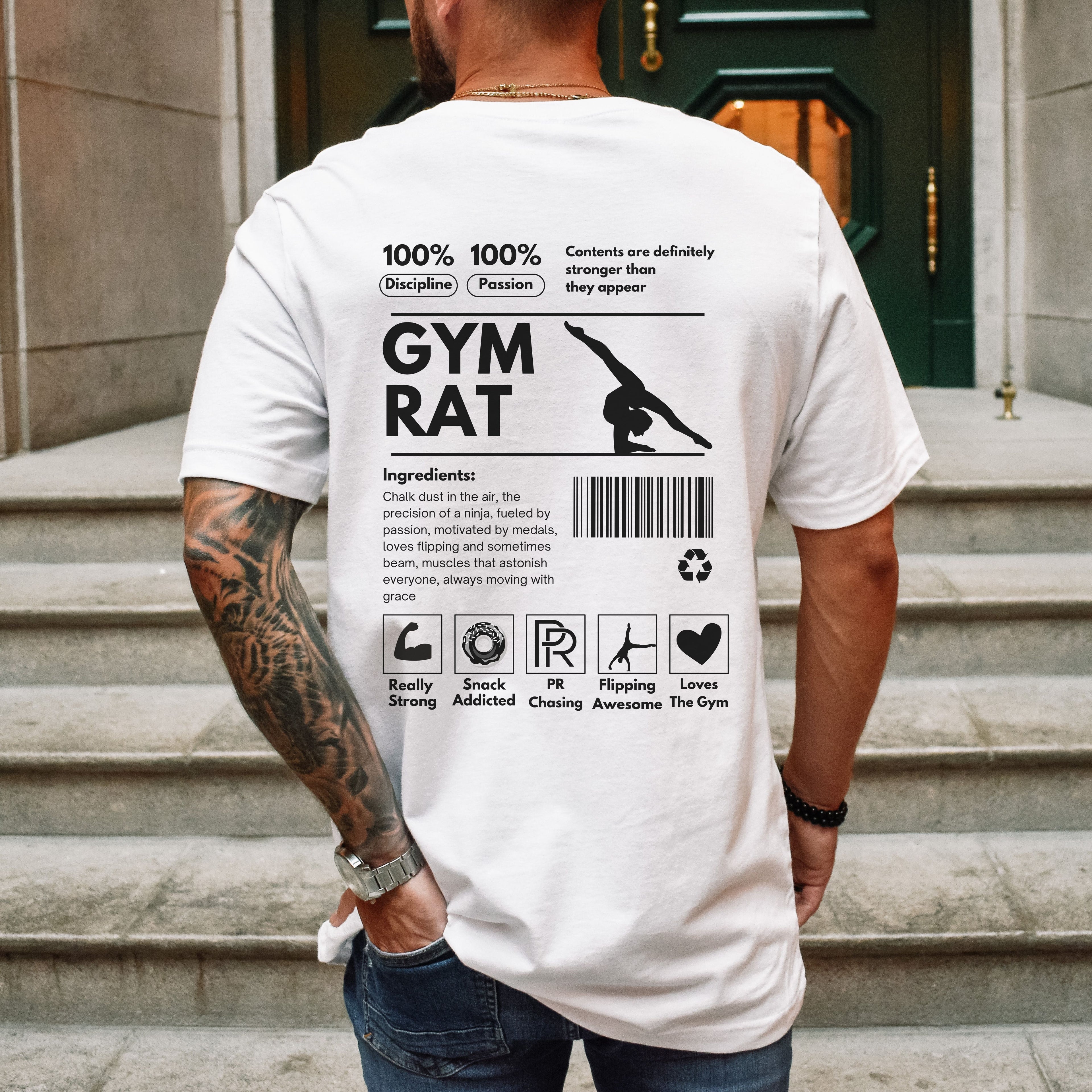 Gym Rat Ingredients Label T-Shirt