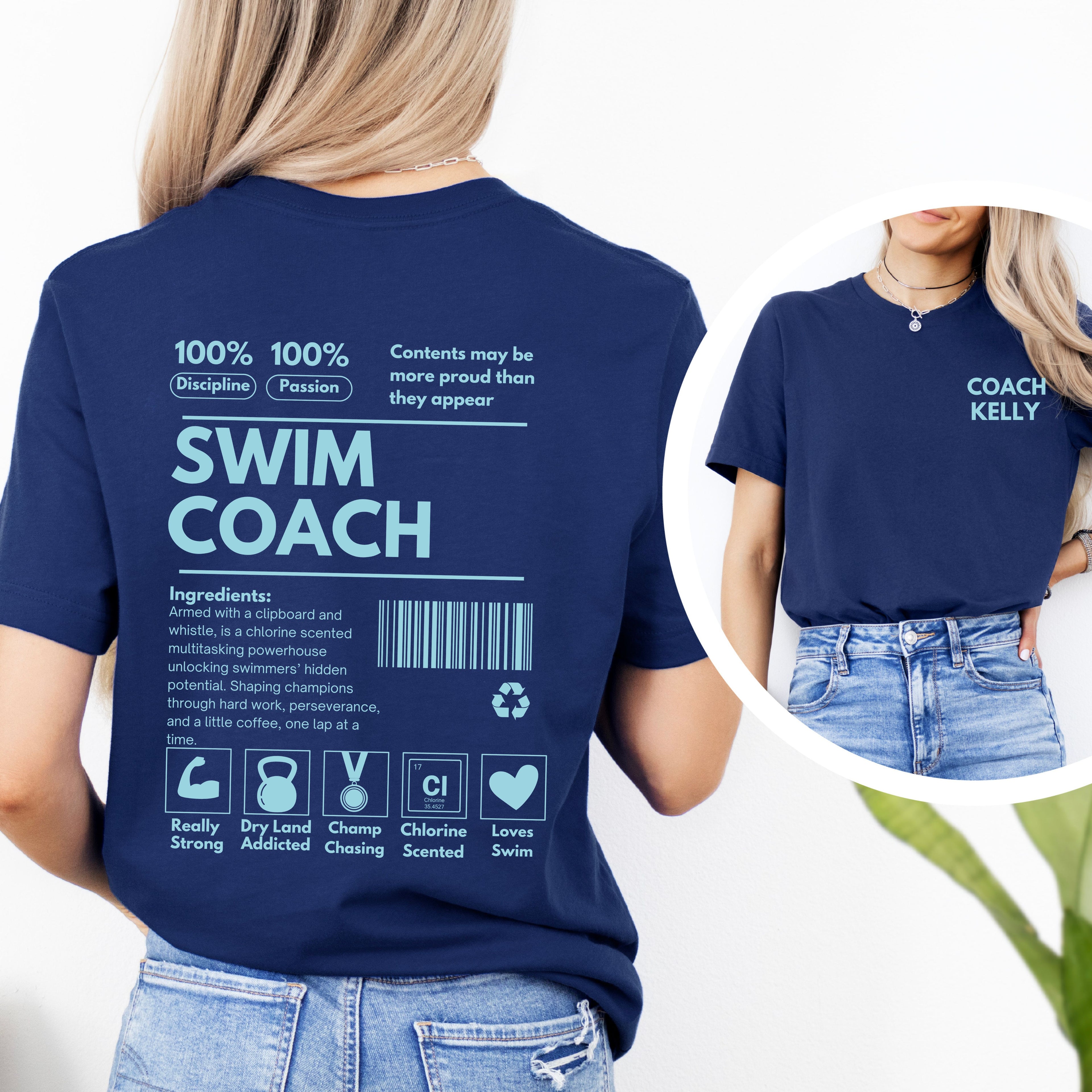 Swim Coach Ingredient Label Tee