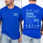 Swim Coach Ingredient Label Tee