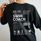 Swim Coach Ingredient Label Tee