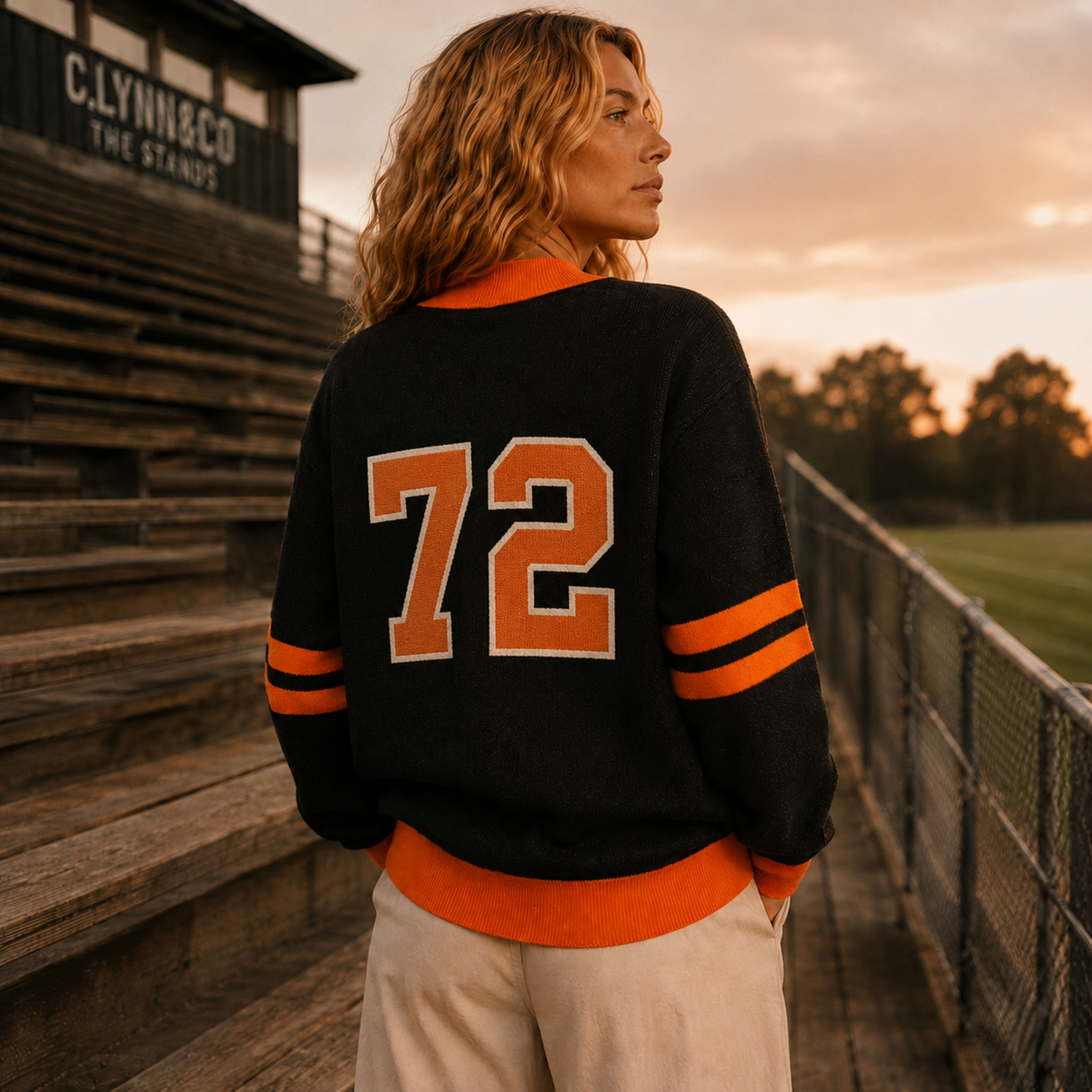 Custom Mascot Varsity Knit Cardigan