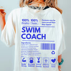 Swim Coach Ingredient Label Tee