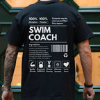Swim Coach Ingredient Label Tee