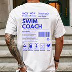 Swim Coach Ingredient Label Tee