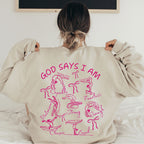 God Says I Am Gymnast Sweatshirt