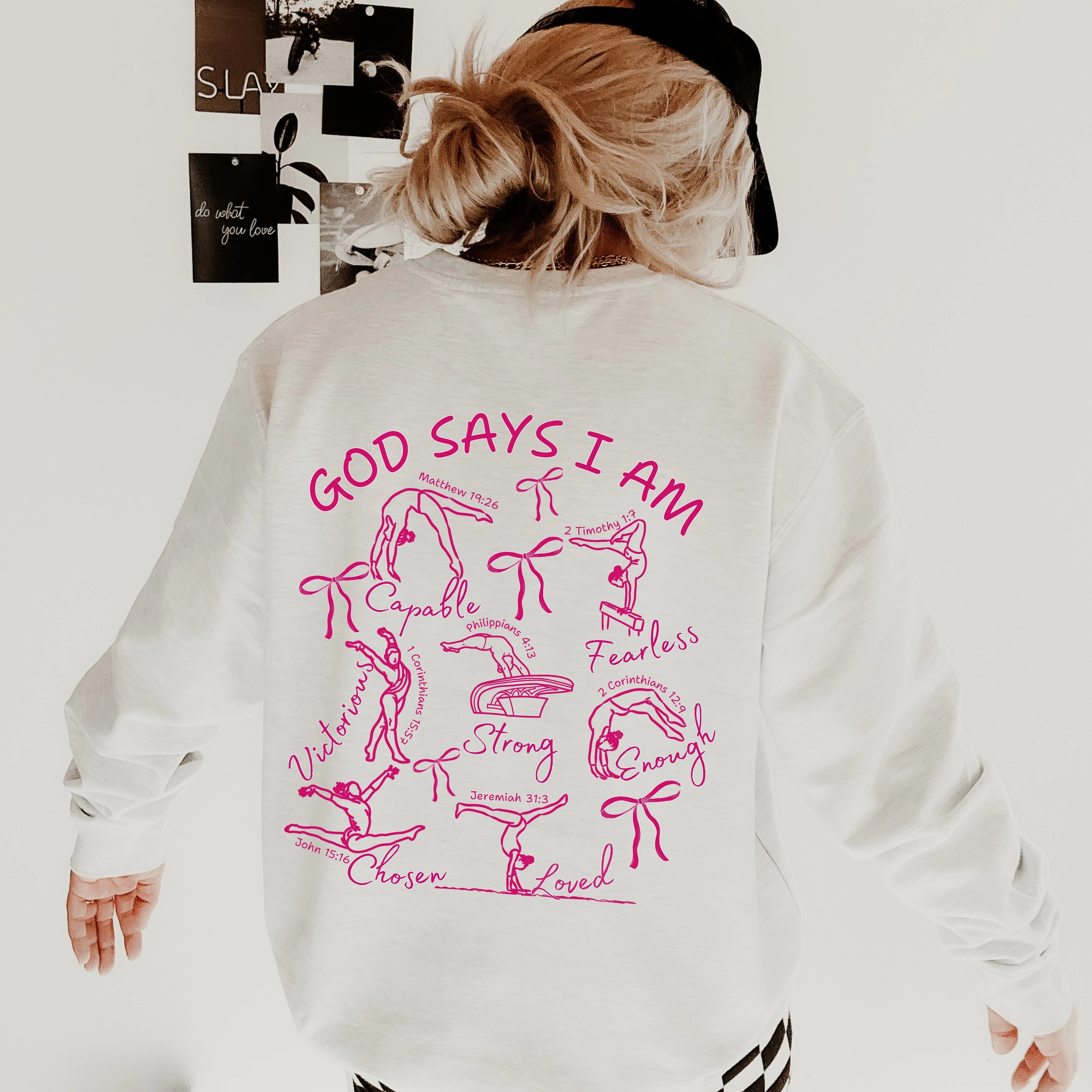 God Says I Am Gymnast Sweatshirt