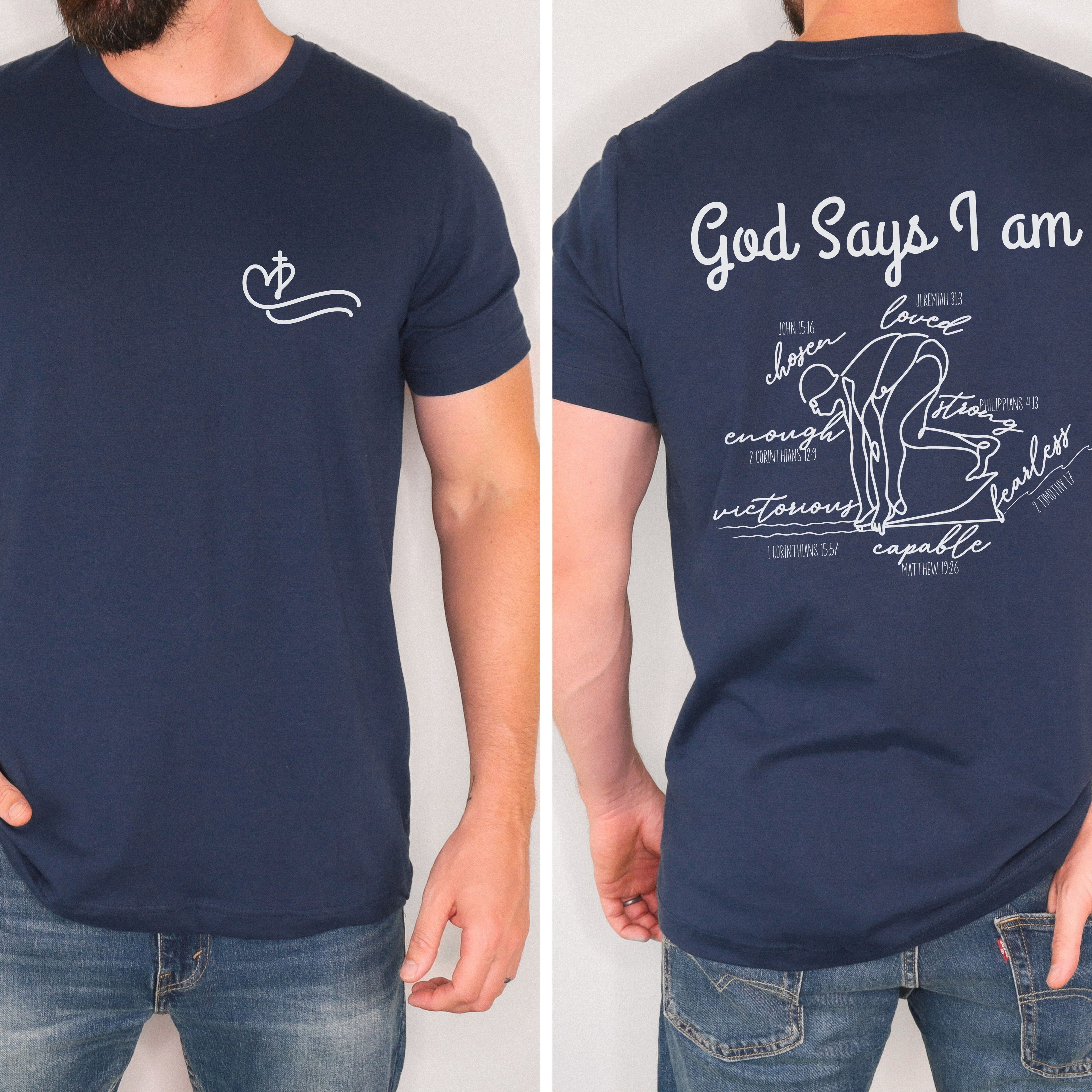 God Says I Am Swimmer Tee
