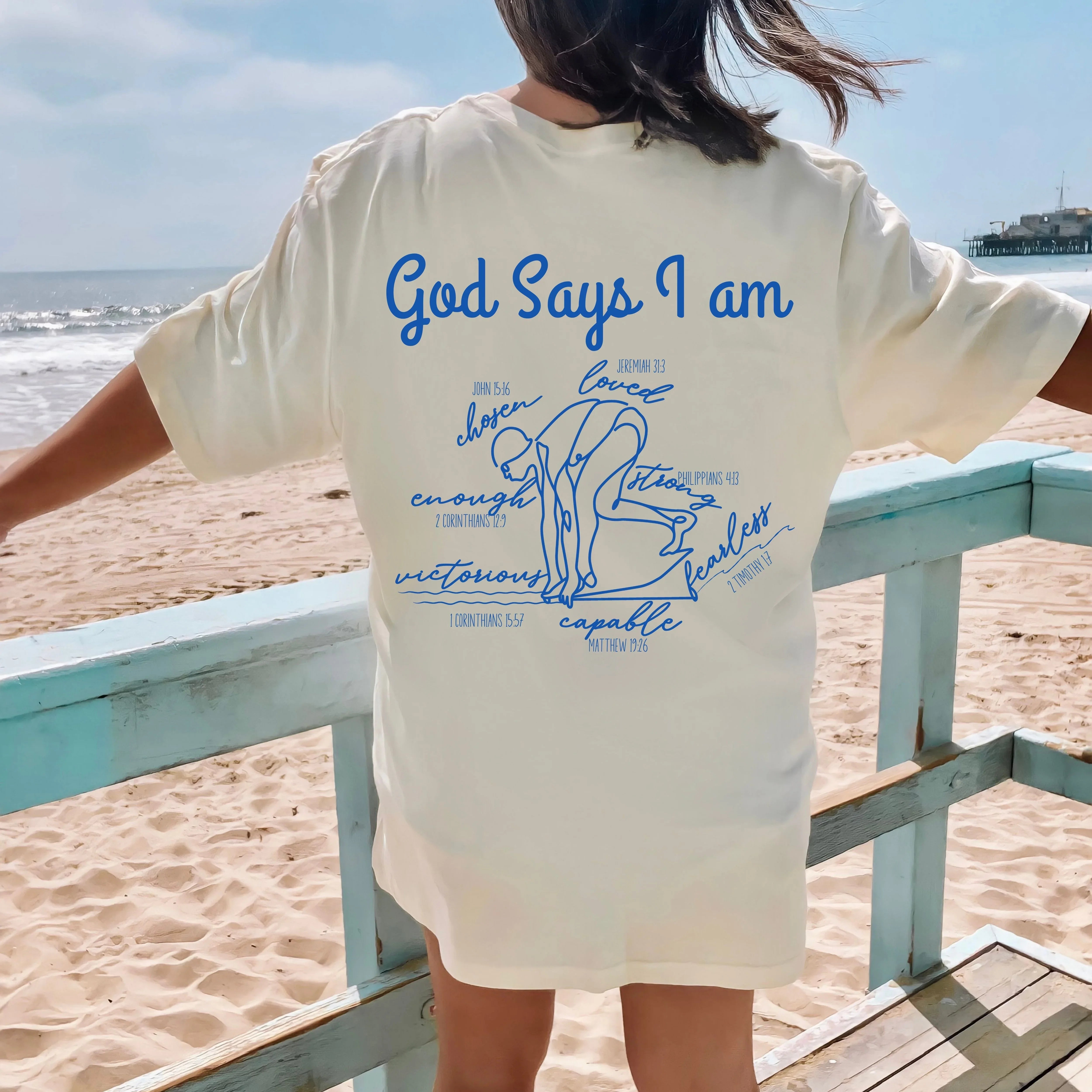 God Says I Am Swimmer Tee