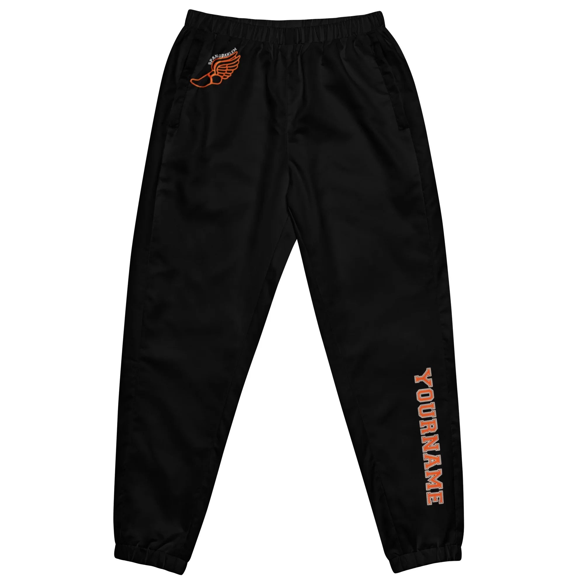 Custom Track and Field Pants with custom name on the lower leg