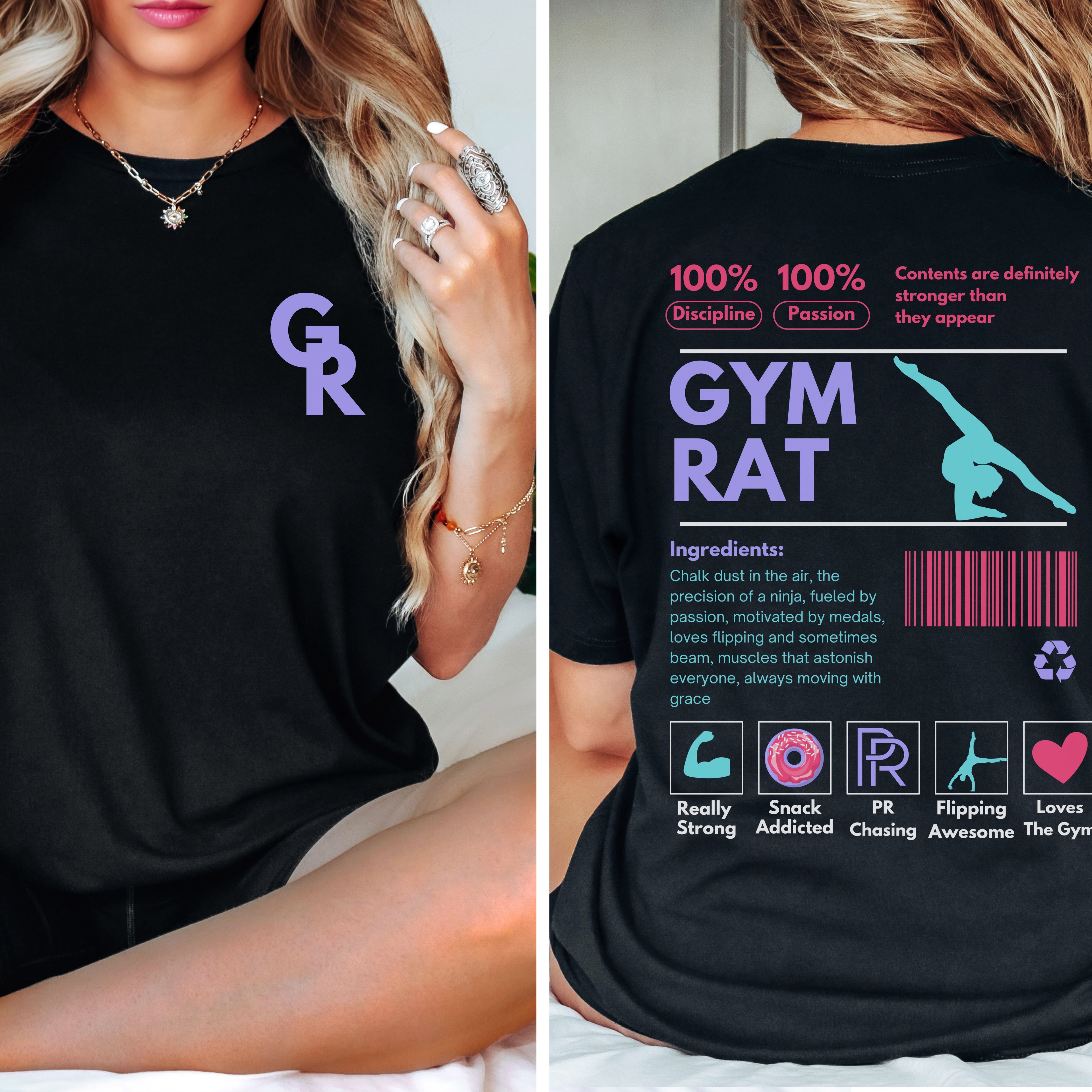 Gym Rat Ingredients Label T-Shirt