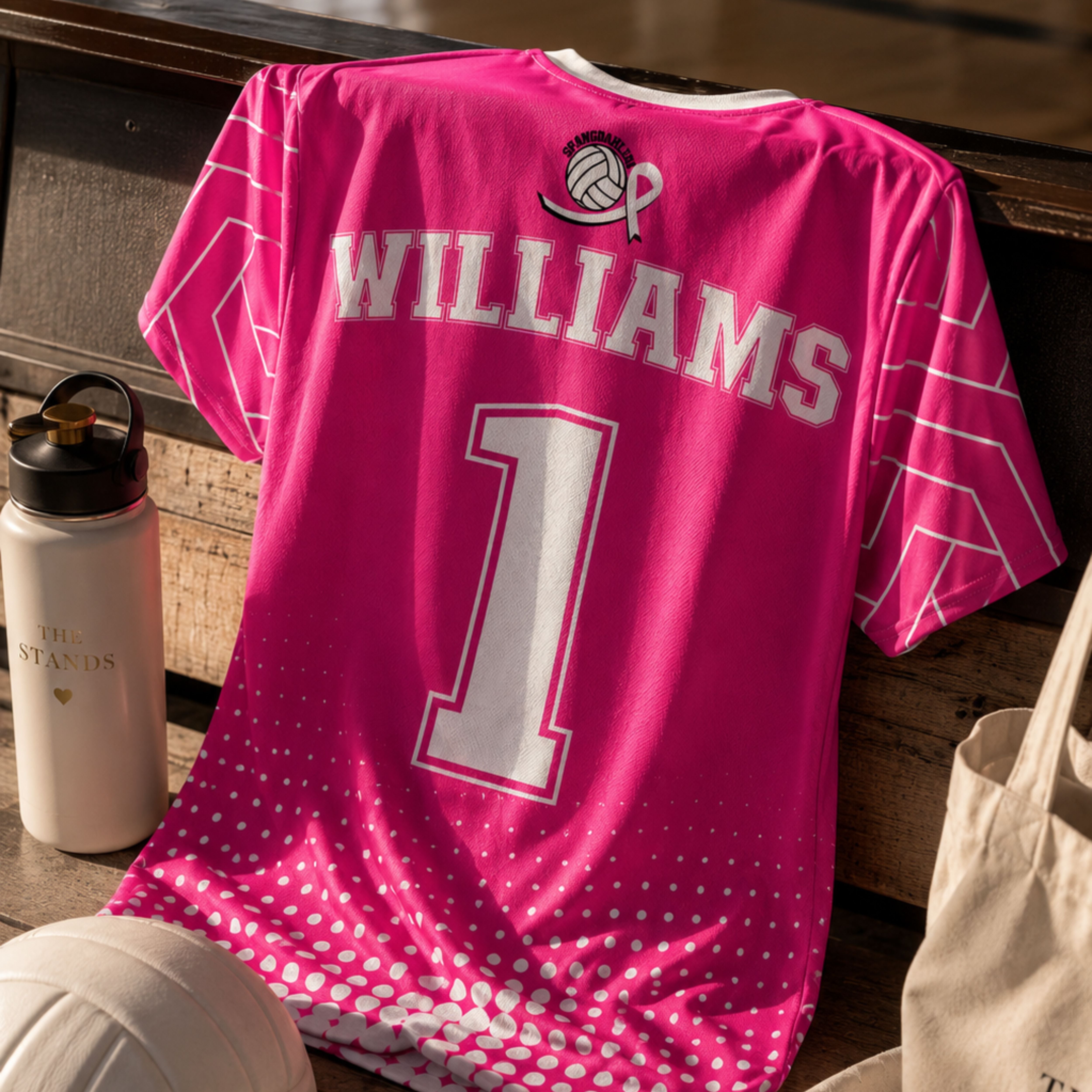 Custom Pink Out Volleyball Jersey