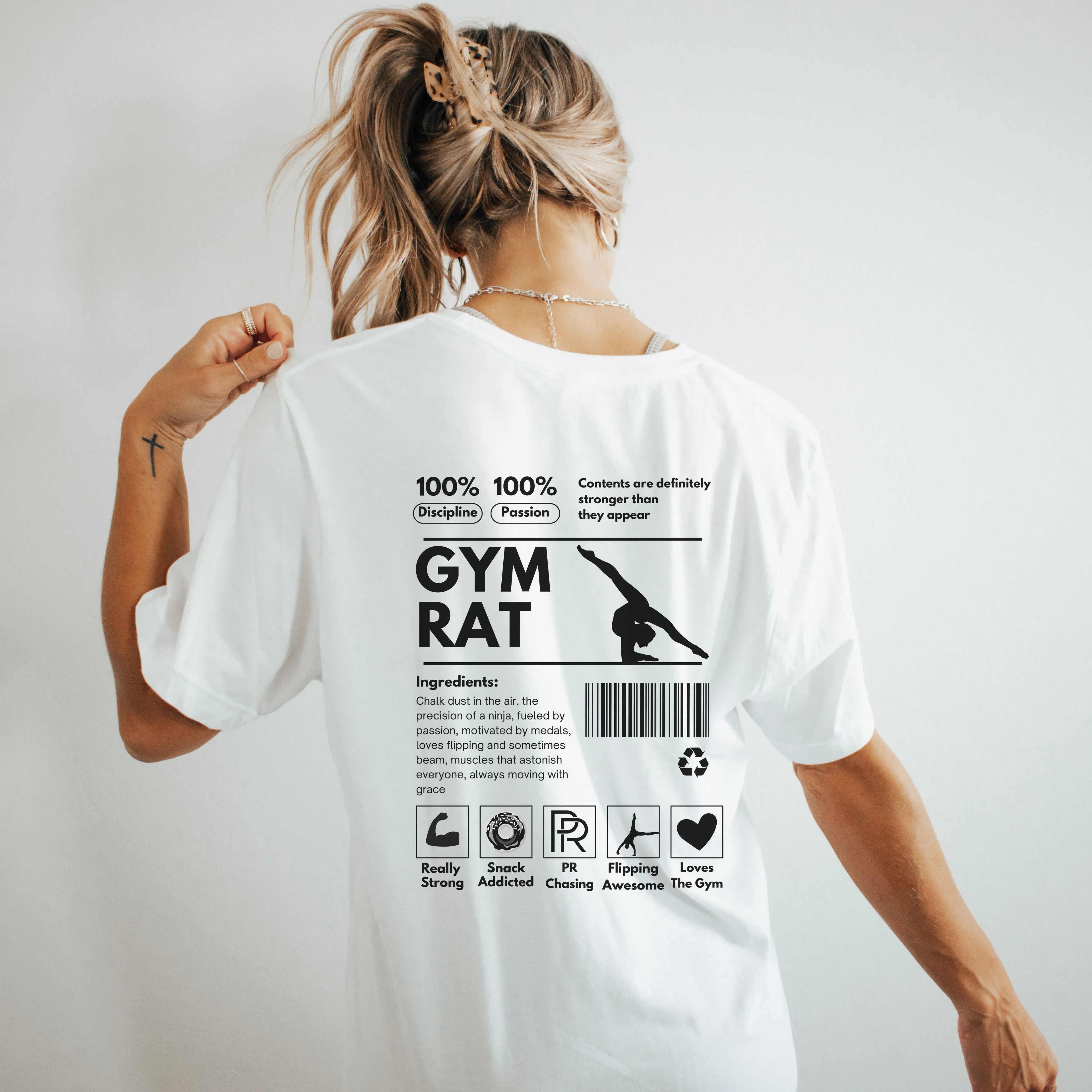 Gym Rat Ingredients Label T-Shirt